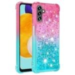 Coque Quicksand pour Samsung Galaxy A34 5G - Rose/Bleu Ciel