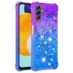 Coque Quicksand pour Samsung Galaxy A54 5G - Violet/Bleu Ciel