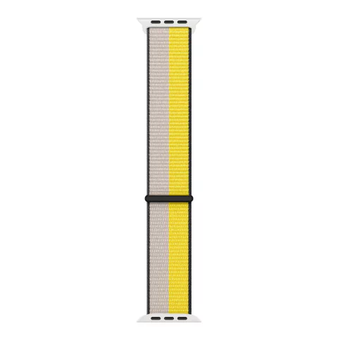 Waterproof Scratch Watch Strap Sports Replacement Watchband for Apple Watch Ultra 42/44/45/49mm Yellow/white