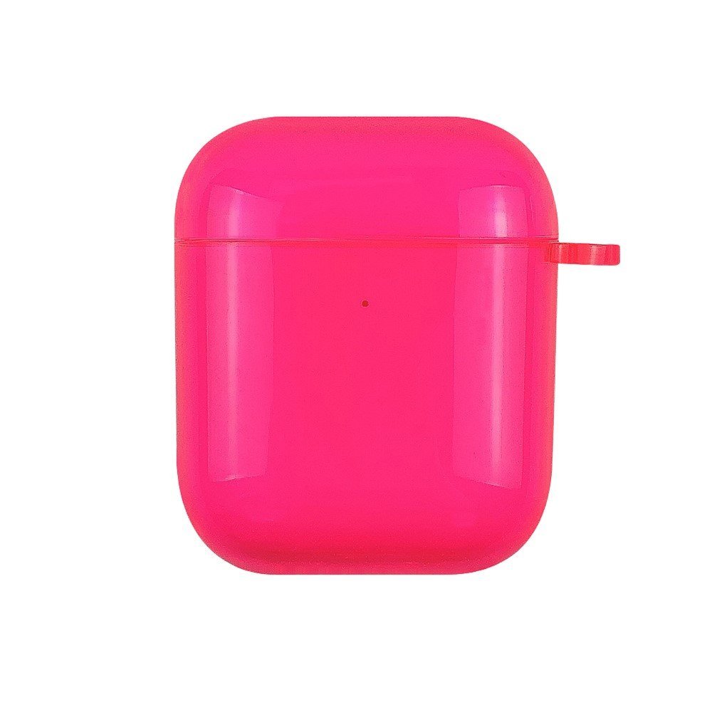 Solid Color TPU Protective Case for Apple AirPods with Wireless Charging Case (2019)/AirPods with Charging Case (2019)/(2016) - Rose