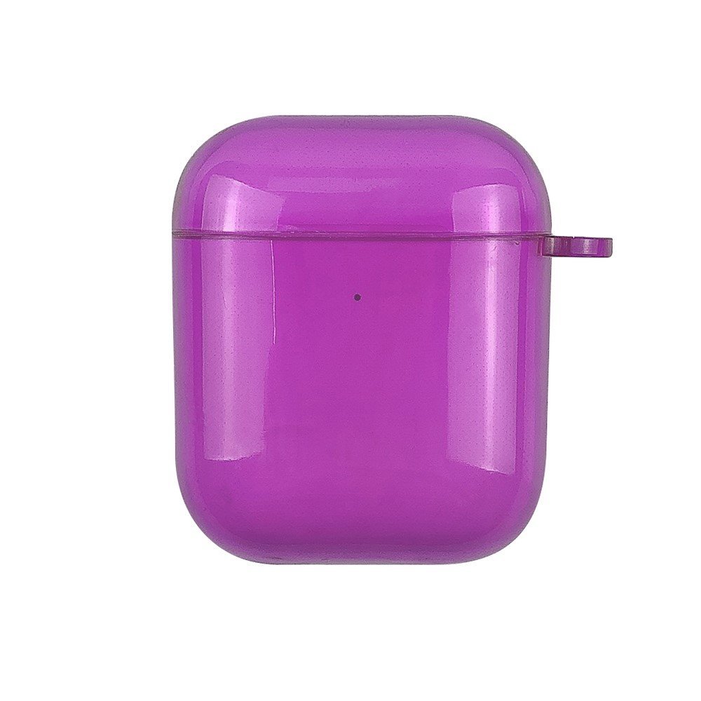 Solid Color TPU Protective Case for Apple AirPods with Wireless Charging Case (2019)/AirPods with Charging Case (2019)/(2016) - Purple