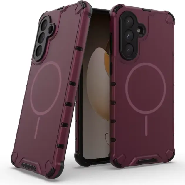 Coque de téléphone magnétique antidérapante, armure de pare-chocs, pour Samsung S24 Ultra pour Magsafe PLUM
