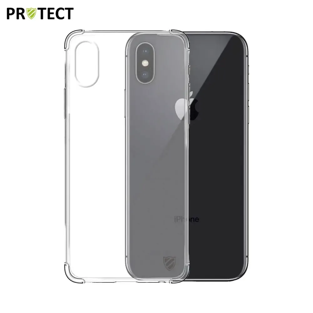 Coque silicone renforcée PROTECT pour Apple iPhone X & iPhone XS - Transparent