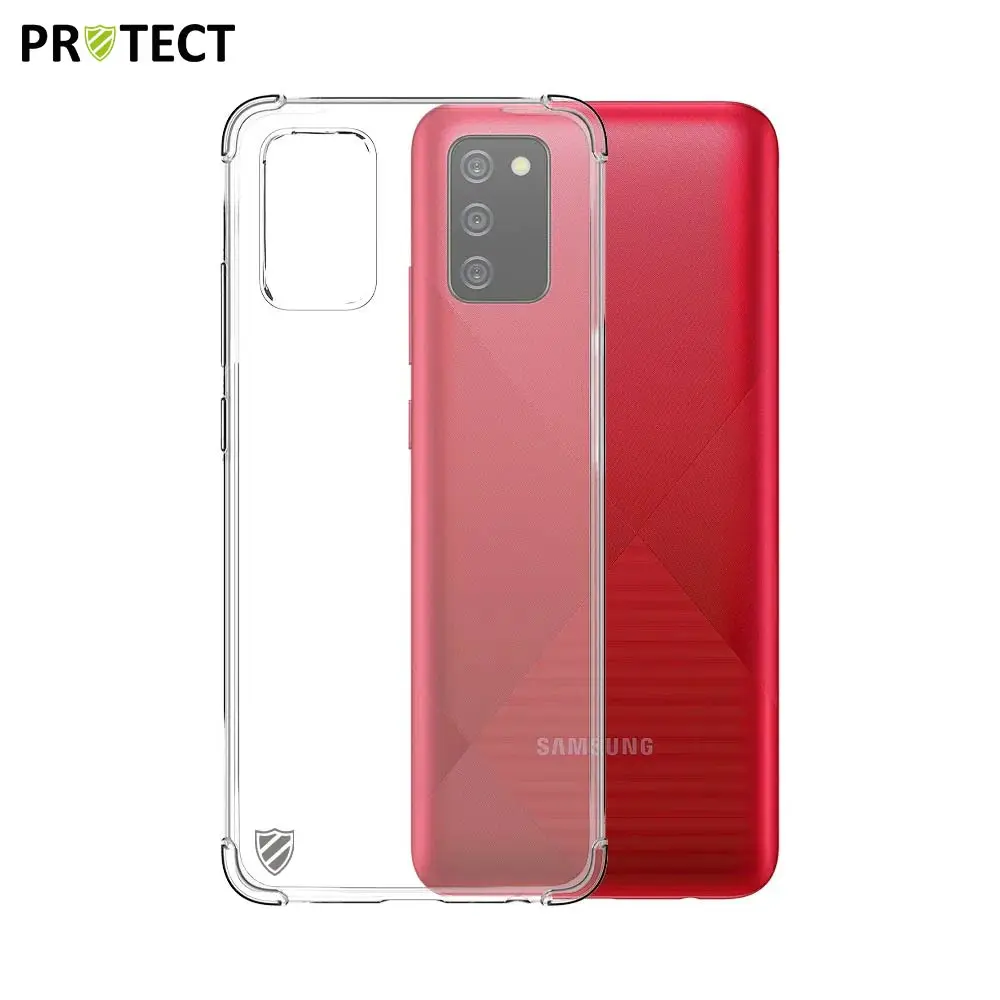 Coque silicone renforcée PROTECT pour Samsung Galaxy A02s A025 - Transparent