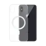 Coque Silicone MagSafe Compatible pour Apple iPhone X & XS Transparent