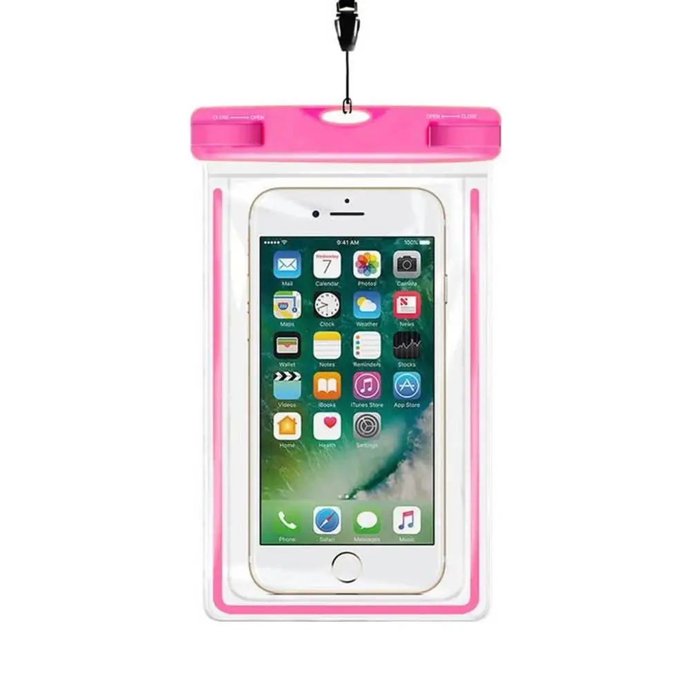 Pochette de protection étanche pour smartphone - Rose