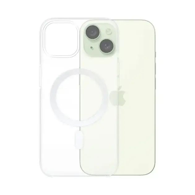 Coque Silicone MagSafe Compatible pour Apple iPhone 15 Transparent