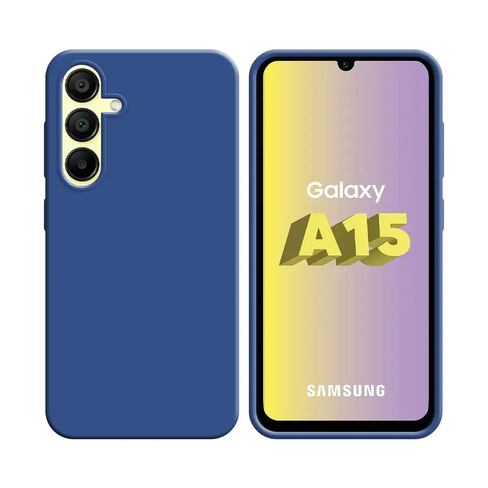 Coque silicone pour Samsung Galaxy A15 5G - Bleu