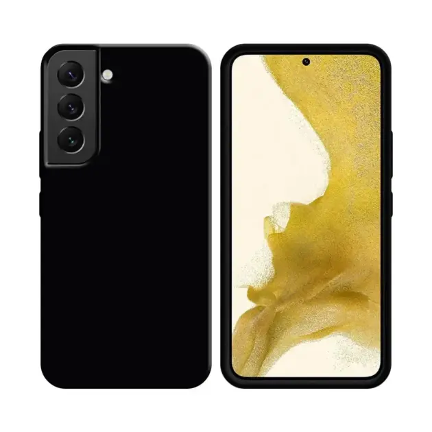 Silicone Case/Coque en Silicone-Black For Samsung Galaxy S22