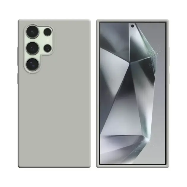 Silicone case/Coque en Silicone-White S24 Ultra