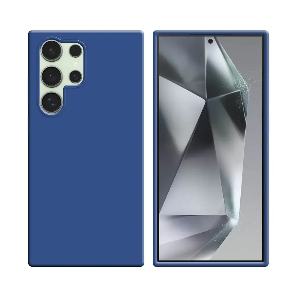 Silicone case/Coque en Silicone-Navy Blue S24 Ultra