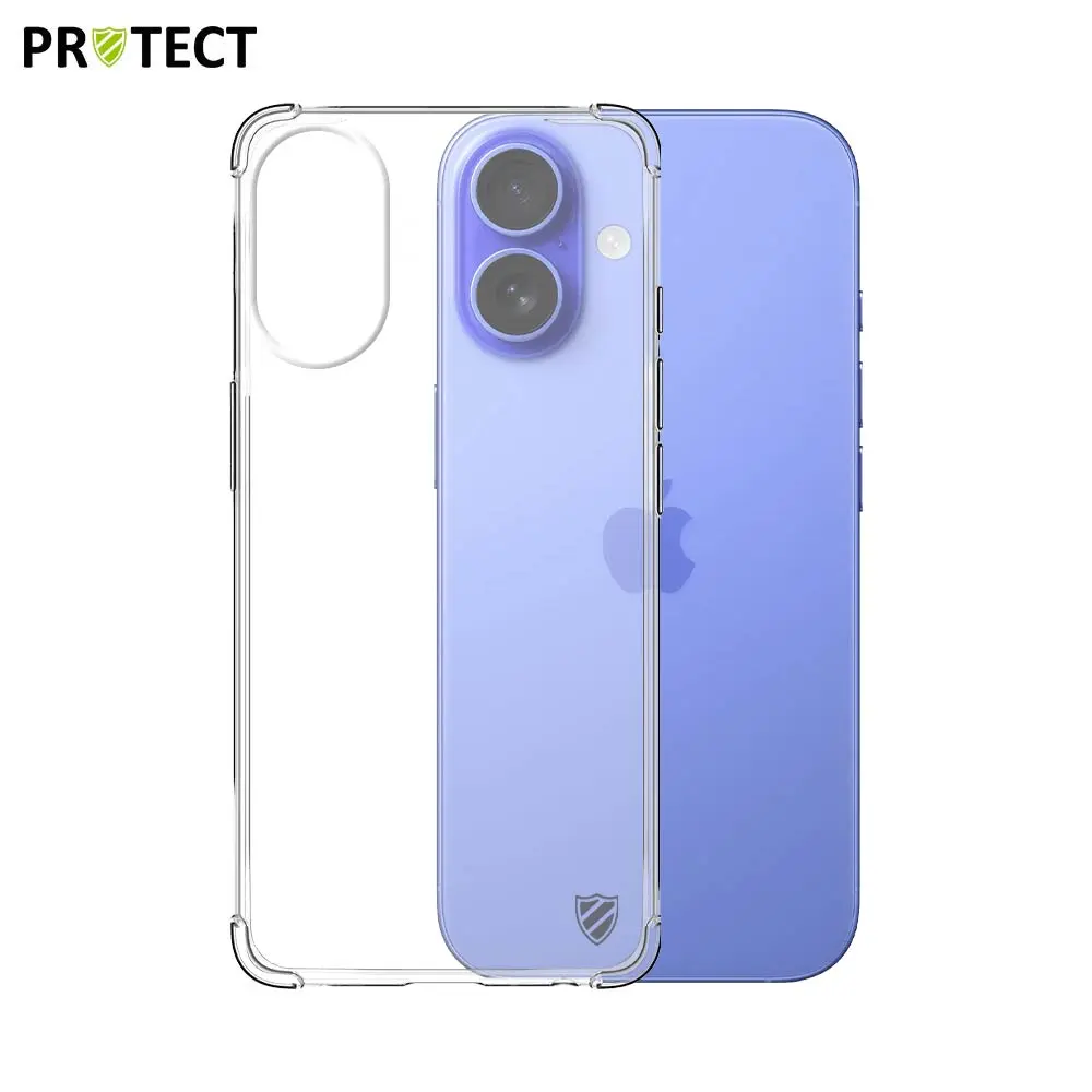 Coque silicone renforcée PROTECT pour Apple iPhone 16 - Transparent
