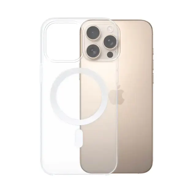 Coque Silicone MagSafe Compatible pour Apple iPhone 16 Pro Max Transparent