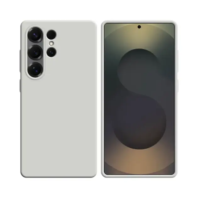 Silicone Case/Coque en Silicone For Samsung Galaxy S25 Ultra-White