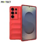 For Samsung Galaxy S25 Ultra Anti-drop Rugged Cell Phone Case Shockproof TPU Back Cover Protector-Red