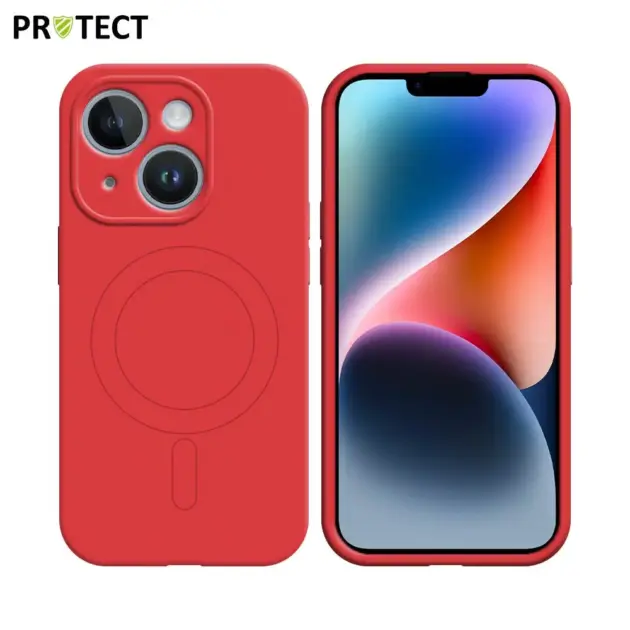 Coque de Protection IZ001 PROTECT pour Apple iPhone 14 MagSafe Rouge