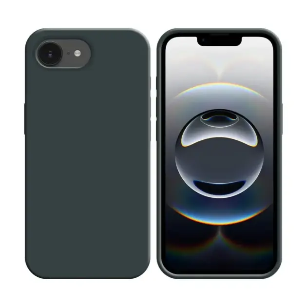 Coque Silicone Compatible pour Apple iPhone 16e Noir