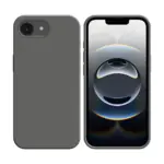 Coque silicone compatible pour Apple iPhone 16e - Gris Foncé