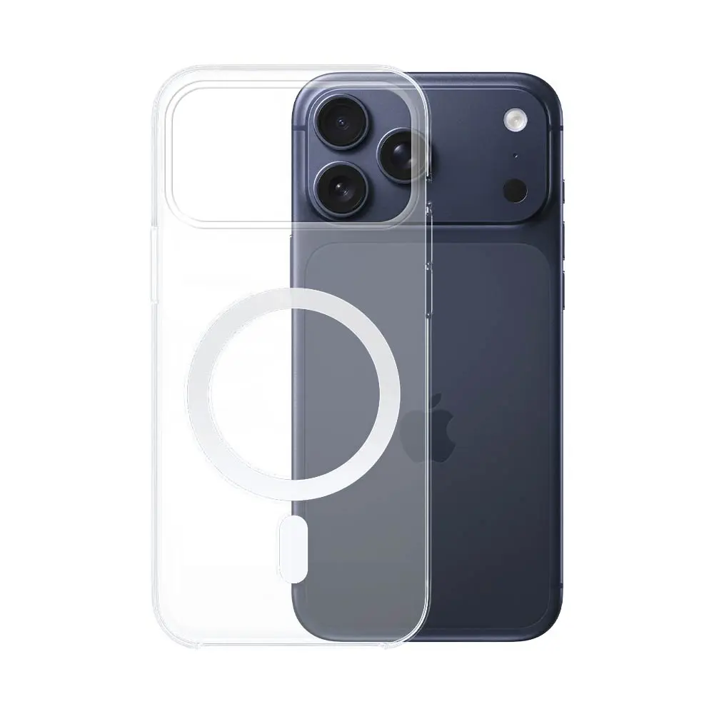 Coque Silicone MagSafe Compatible pour Apple iPhone 17 Pro Max Transparent