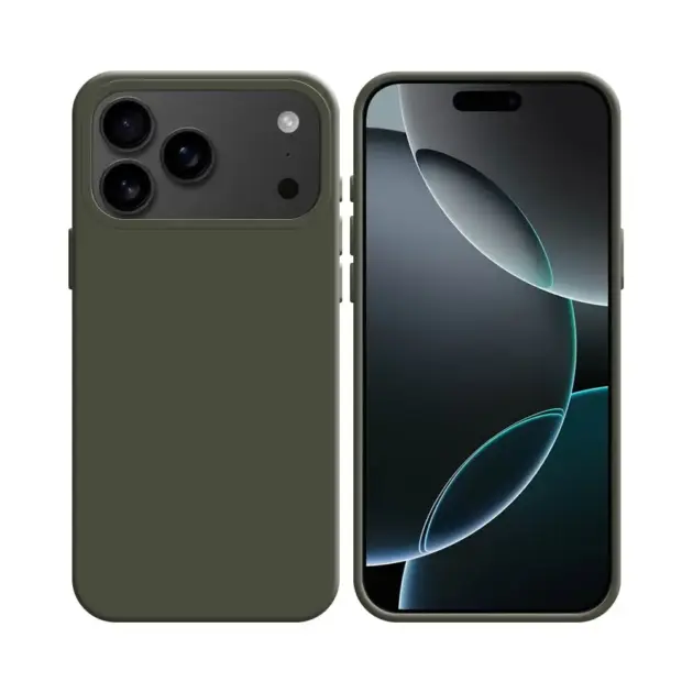 Coque Silicone Compatible pour Apple iPhone 17 Pro Max (#34) Gris Foncé