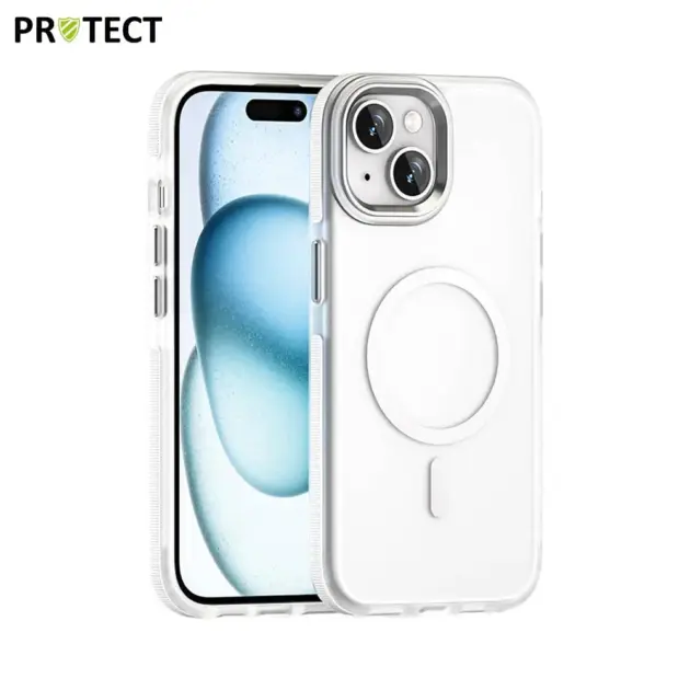 Coque de Protection MS01 MagSafe PROTECT pour Apple iPhone 15 Blanc
