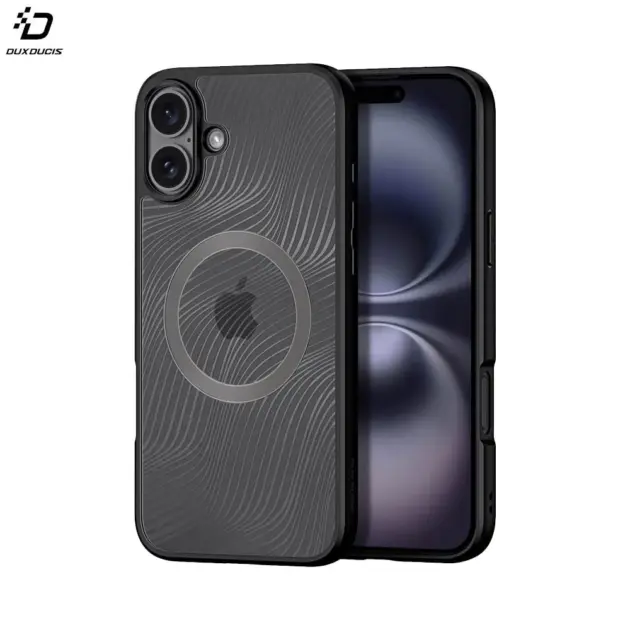 iPhone 16 Plus case black and transparent