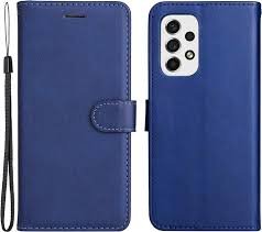 Housse de protection Skin Book bleue pour Samsung Galaxy A53 5G.