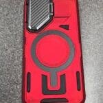 Coque Defender pour Samsung S25 5G - Rouge avec protection caméra