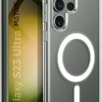 Coque transparente magnétique pour Samsung Galaxy S22 Ultra