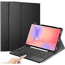 Housse clavier FINTIE avec clavier allemand et touchpad pour Samsung Galaxy Tab S10 Lite / S10 FE / S9 FE 10.9" / S9 11", noire.