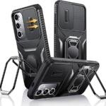 Coque XYZ pour Samsung Galaxy A55 5G avec support annulaire - Noir