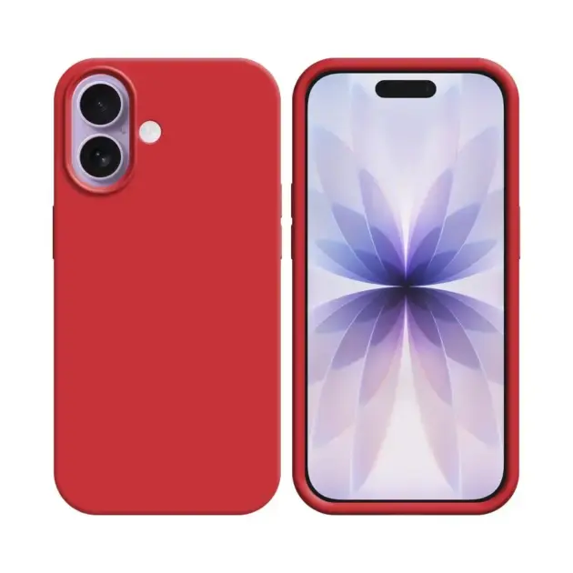 Coque Silicone Compatible pour Apple iPhone 17 (#14) Rouge