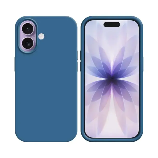 Coque Silicone Compatible pour Apple iPhone 17 (#20) Bleu Marine