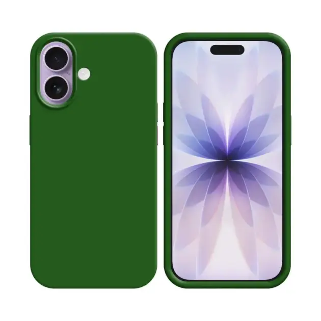Coque Silicone Compatible pour Apple iPhone 17 (#64) Vert Foncé