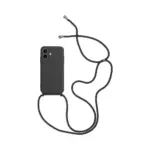 Coque Silicone avec Cordon Apple iPhone 17 (#08) Noir