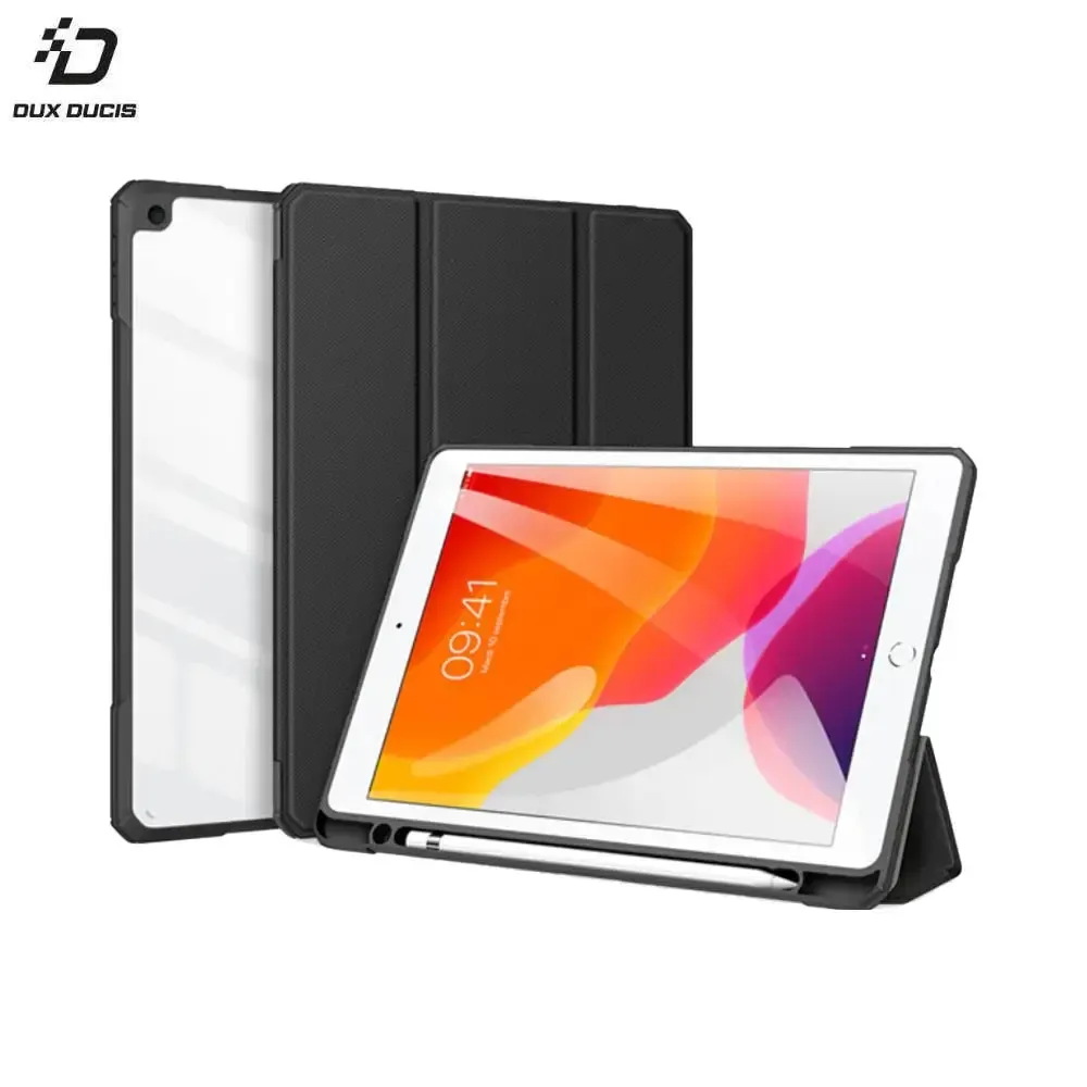 Housse de Protection Toby Dux Ducis pour Apple iPad 7 & iPad 8 A2197/A2198/A2200/A2270/A2428/A2429/A2430 Noir
