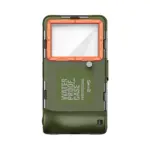 Coque Étanche pour Smartphone Universelle 6.8" avec Bouton Photo Vert