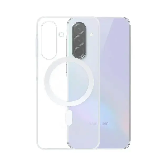 Coque Silicone MagSafe Compatible pour Samsung Galaxy A37 5G A376 Transparent