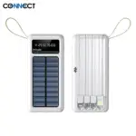 Batterie Externe Solaire CONNECT 10 000 mAh Blanc