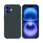 Coque Silicone Compatible pour Apple iPhone 16 Noir