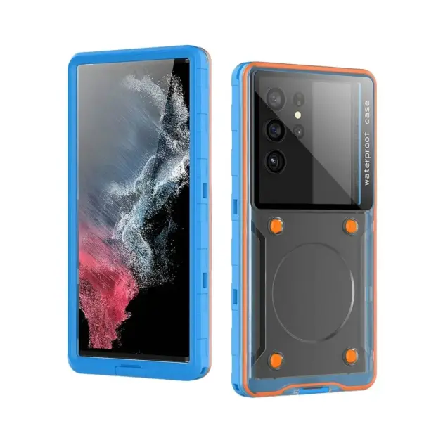 Coque Étanche pour Smartphone Universelle 6.9" Bleu