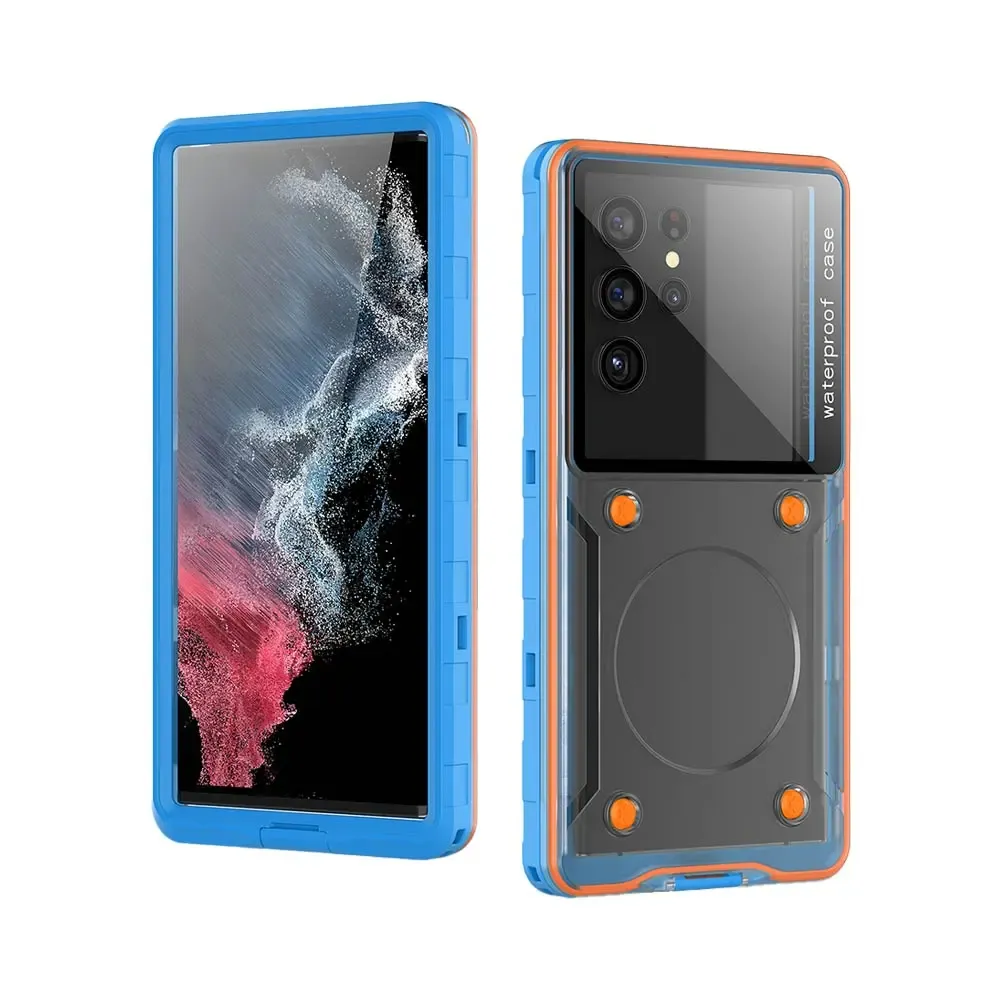 Coque Étanche pour Smartphone Universelle 6.9" Bleu