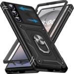 Coque de Protection avec Anneau Rotatif 360° et Protection Caméra pour Samsung Galaxy S23 Ultra 5G Noir