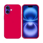 Coque Silicone pour Apple iPhone 16 Rose Vif