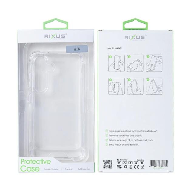 Coque Anti-Chocs Rixus pour Samsung Galaxy A16 Transparent
