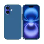 Coque Silicone Compatible pour Apple iPhone 16 Bleu Marine