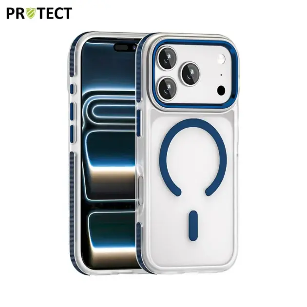Coque de Protection MagSafe MS01 PROTECT pour Apple iPhone 17 Pro Bleu