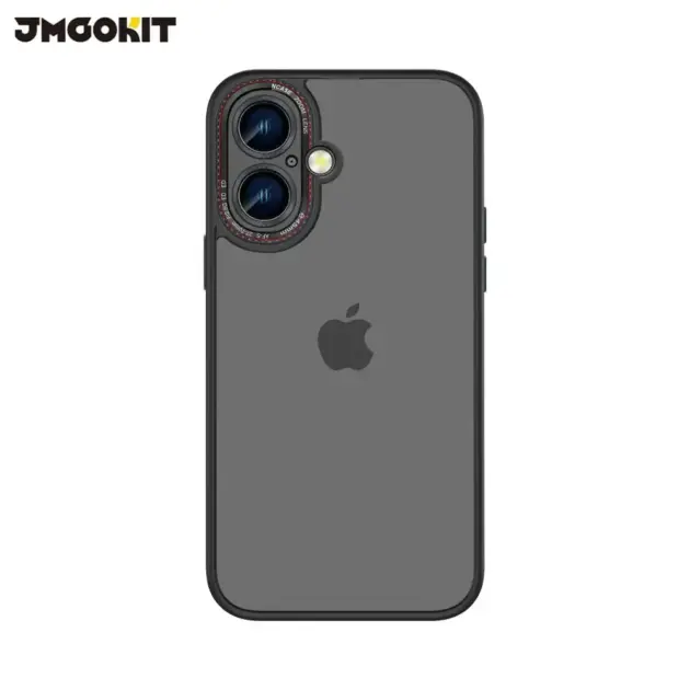 Coque de Protection Canon Lens JMGOKIT pour Apple iPhone 16 Noir
