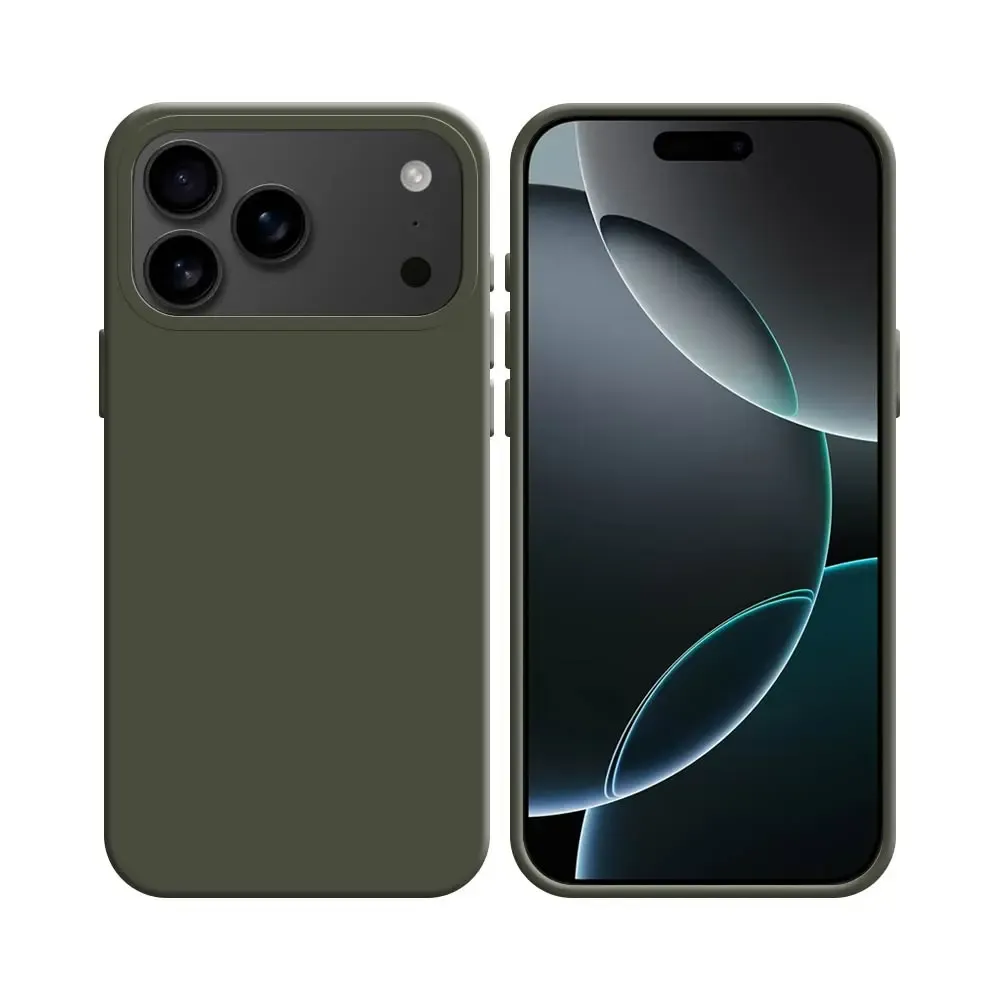 Coque Silicone Compatible pour Apple iPhone 17 Pro (#34) Gris Foncé