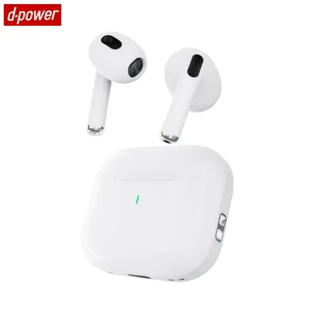 Écouteurs Bluetooth d-power K6201 (BT 5.3) Blanc